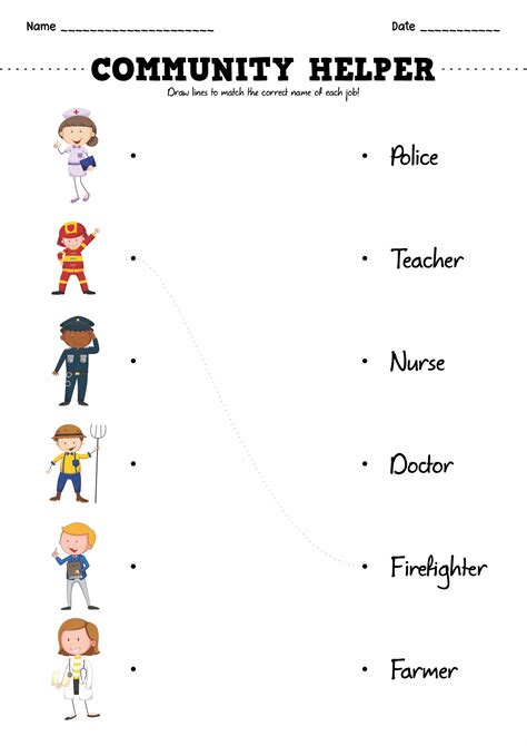 Free printable community helpers worksheets