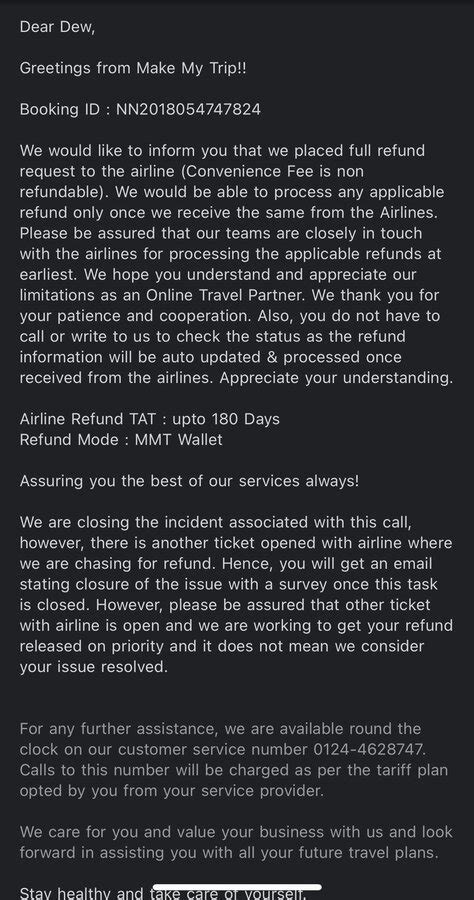 Resolved Makemytrip India — Makemytrip Did Not Refund The Flight