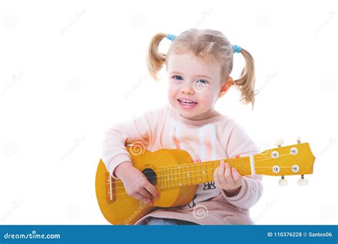 Cute Baby Girl With Guitar