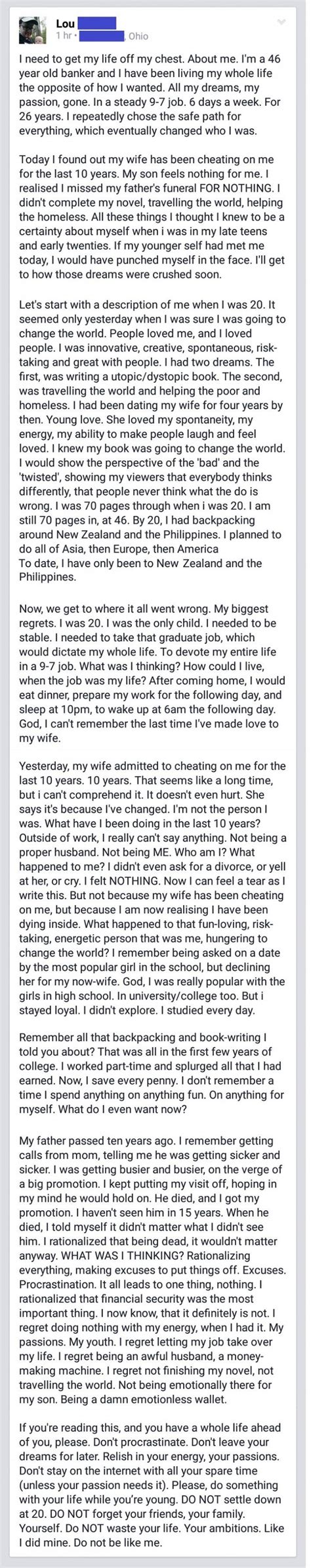 A Man Discovers That His Wife Has Been Cheating For 10 Years But He