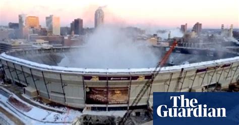 Minnesota Stadium Demolition Continues Video Sport The Guardian