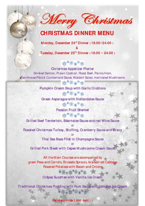 Here's what a classic christmas dinner looks like across the pond. Christmas Dinner Menu - Casa Pascal