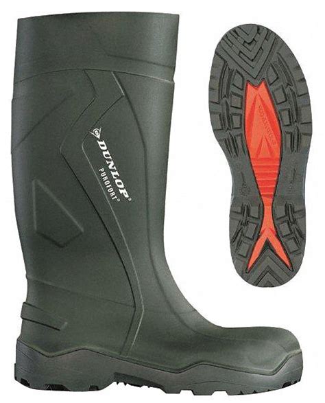 Dunlop Rubber Boot Mens 11 Knee Steel Toe Type Polyurethane