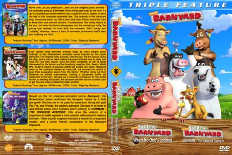 barnyard triple feature dvd cover 2006 2008 r1 custom