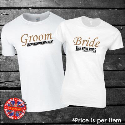 Bride Groom Matching T Shirt Set Couples Family Wedding Gift Honeymoon EBay