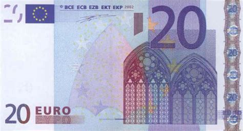 Sie sollen sehr viel sicherer vor fälschungen sein. 20€ Euroschein / Euro-Geldscheine 175x91 mm | litfax