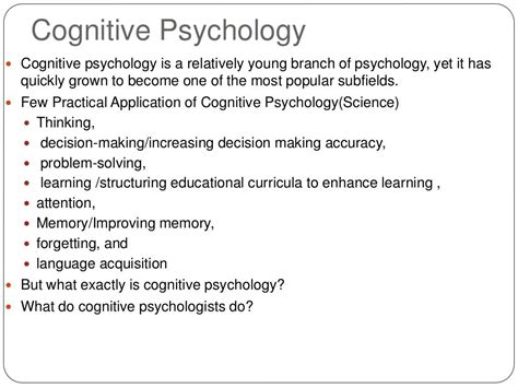 Cognitive Psychology Introduction