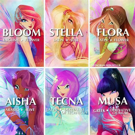 Magic Fairies Bloom Stella Flora Muse Tecna Leila