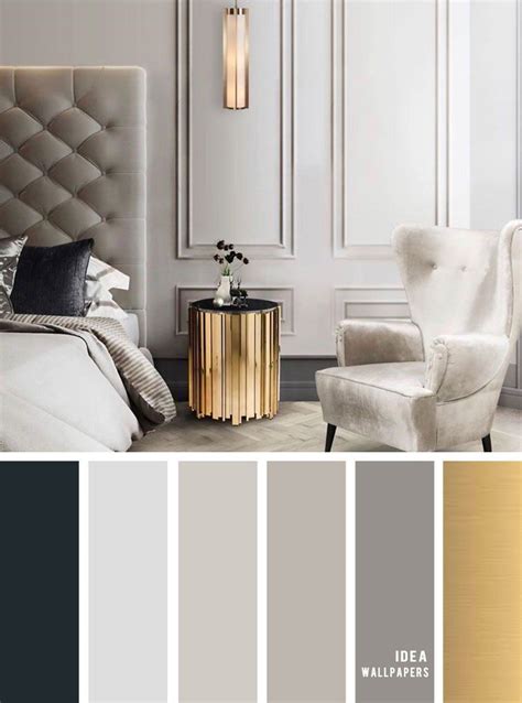 11 Gorgeous Bedroom In Grey Hues Gold Grey Color Schemes Grey