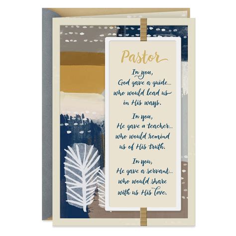 Guide And Servant Religious Clergy Appreciation Card For Pastor