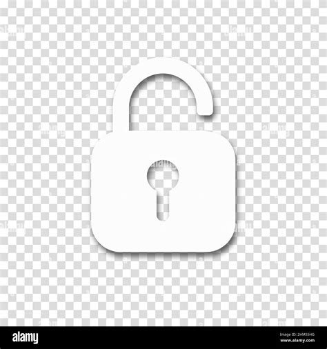 Opened Lock Unlock Icon For Website Paper Cut Style Padlock Icon With