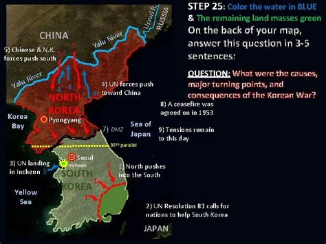 Korean War Map Activity Follow Along With 25