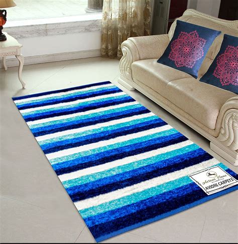 Avioni Rugs Blue Stripes Royal Rug Carpets For Living Room Actual