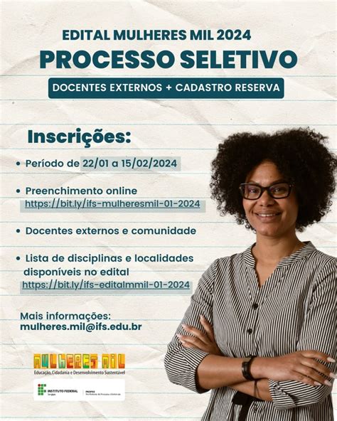 Mulheres Mil Abre Processo Seletivo Simplificado Para Contratação De