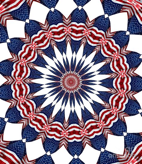 American Flag Kaleidoscope Abstract 4 Photograph By Rose Santuci