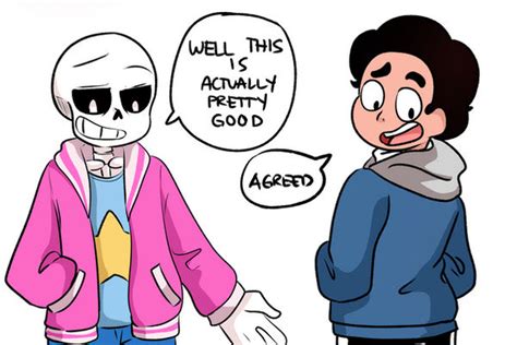 Sans And Steven Cloth Swap Ut And Su Crossover By Ichikasenpai On