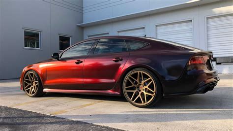 Audi Rs7 With Colour Shifting Red To Black Finish Looks Stunning