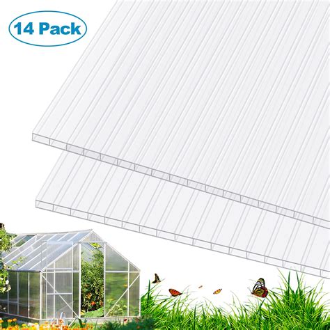 Buy Polycarbonate Greenhouse Panels 14 Pack Twin Wall 4mm Sheets 4