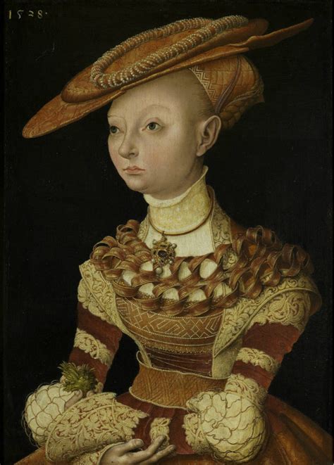 Lucas Cranach The Elder Portrait De Agnes Von Hein 1538 26×35 Cm