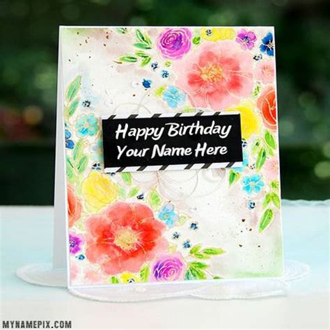 Beautiful Happy Birthday Card Name