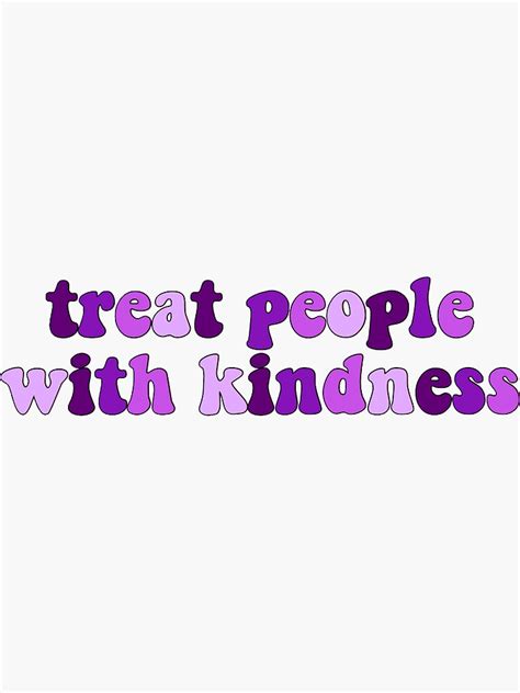 Harry Styles Treat People With Kindness Purple Sticker For Sale