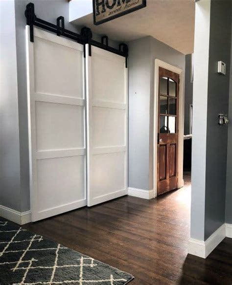 This method saves time and money since spray paint goes on faster and wit. Top 60 Best Sliding Interior Barn Door Ideas - Interior ...