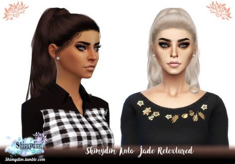 Shimydim Anto S Jade Hair Retextured Sims 4 Hairs