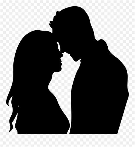 Download The Kiss Silhouette Couple Drawing Clip Art Silhouette