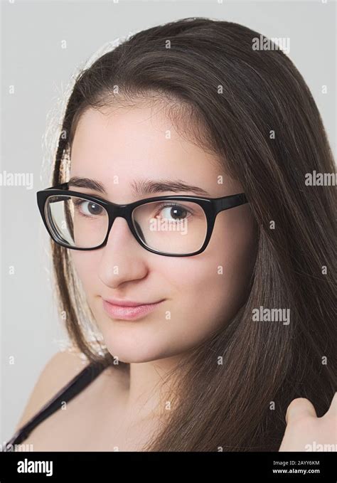 Pretty Smart Girl Glasses Hi Res Stock Photography And Images Alamy