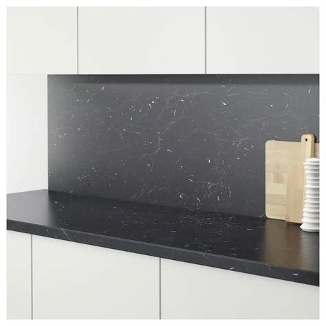 The kitchen is the most important part of every household. IKEA SALJAN Black Marble Effect, Laminate Countertop ...