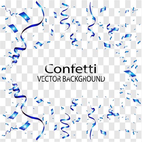 Celebration Background With Confetti Blue Isolated On White