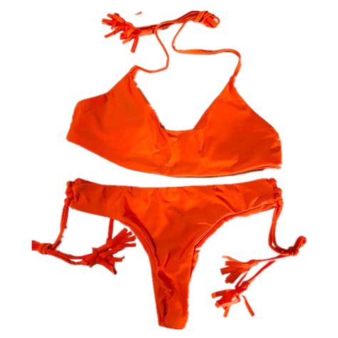 2018 New Women Bikini Swimwear Set Swimsuit Solid Color Have Pad Female Sexy Bikini Set