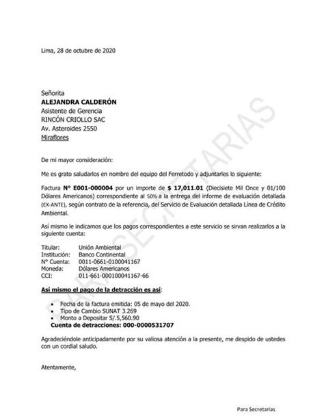 Ejemplos Carta De Cobro Assistente Administrativo Vrogue