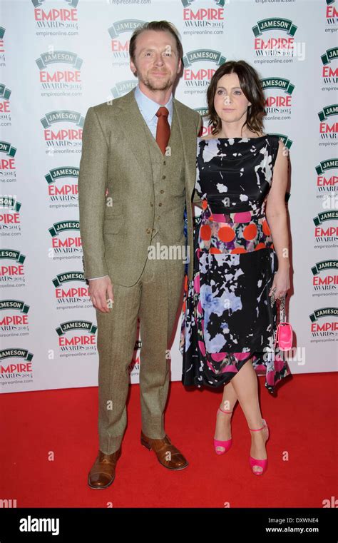 Simon Pegg And Maureen Pegg Arrive For The Empire Awards Stock Photo