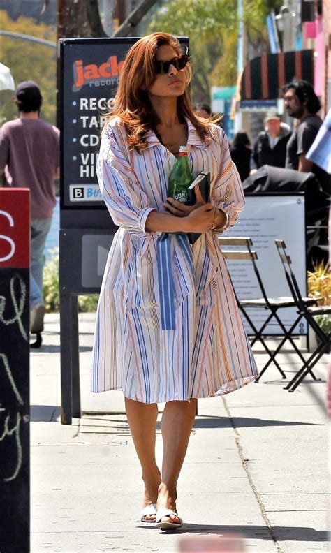 Ryan gosling & eva mendes. Eva Mendes in a White Striped Dress Was Seen Out in LA ...