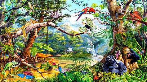 47 Jungle Animals Wallpaper Wallpapersafari