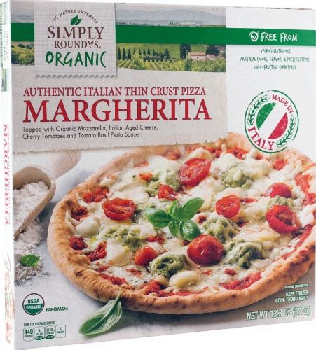 Simply Roundys Organic Authentic Italian Thin Crust Margherita Frozen