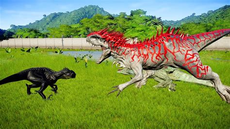 Jurassic World Evolution Lythronax Vs Scorpios Rex E Vs Indominus