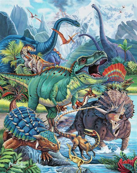 Dino Painting By Jenny Newland