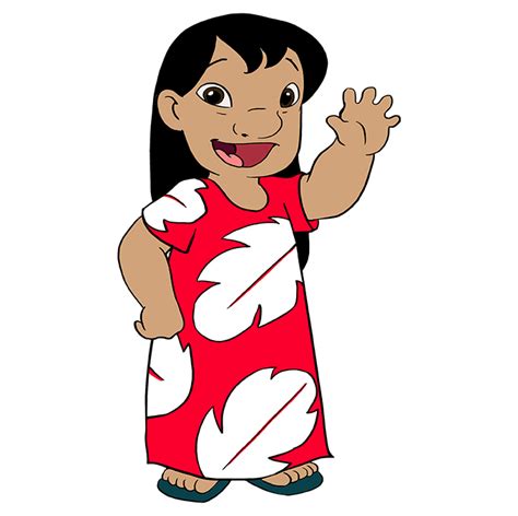 How To Draw Lilo From Lilo And Stitch Really Easy Drawing Tutorial