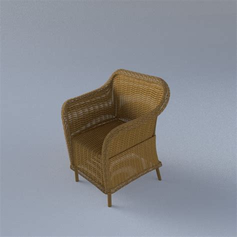 Wicker Chair 3d Model 7 Blend Ma Free3d