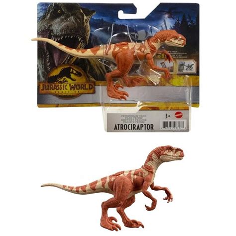 Boneco Articulado Jurassic World Dominion 17cm Atrociraptor Pacote Feroz Mattel Gwc97
