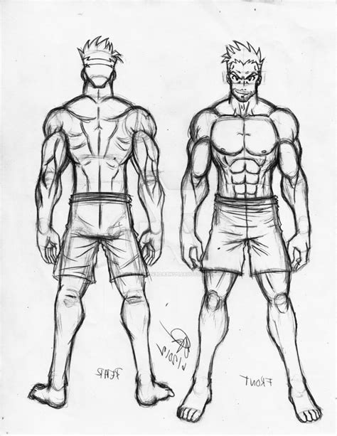 Male Body Drawing Anime Construction Of Male Figure By Seandee On