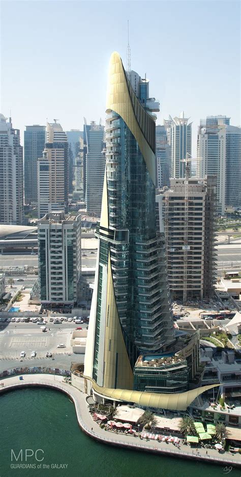 Dubai United Arab Emirates Skyscraper Architecture Futuristic