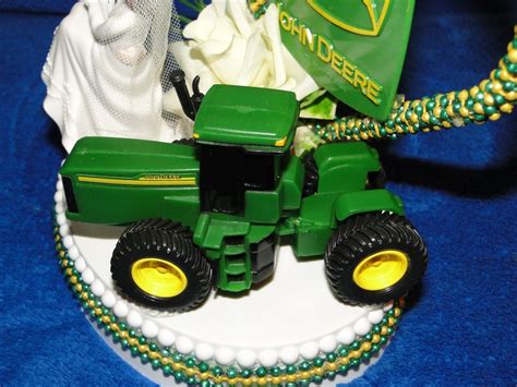 New John Deere Tractor Wedding Couple Cake Topper With Bride And Groom 3 Choices Ebay