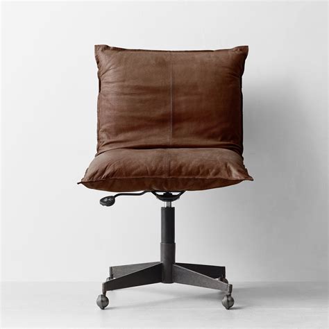 Luxurious Leather Pillow Desk Chair 2 