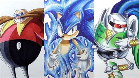 Game Character Drawing 4 Ways To Draw Sonic Characters Wikihow By