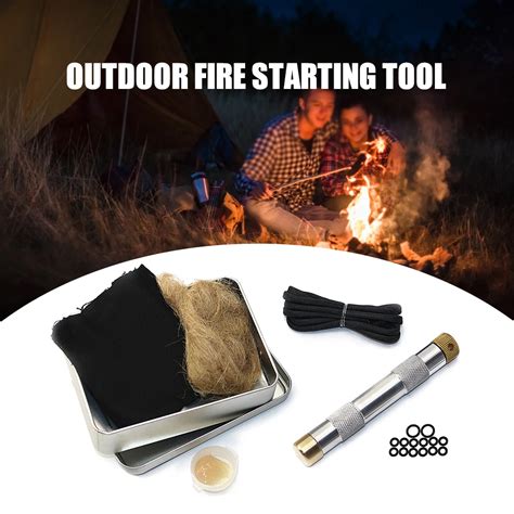 Emergency Fire Starter Kit Fire Piston Outdoor Camping Survival Fire