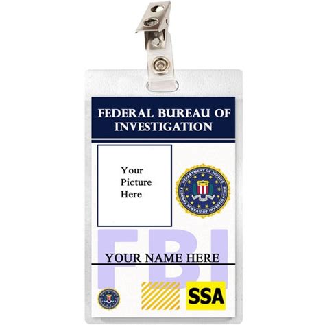 Custom Criminal Minds Fbi Id Badge Card Costume Name Tag Prop Etsy