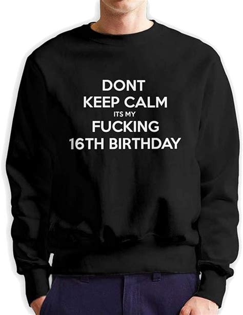 It S My Fucking Birthday Men S Crew Neck Hoodie Sweatshirt Classic Long Sleeve T